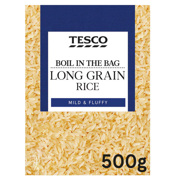 Tesco Boil In The Bag Long Grain Rice, 4x125g