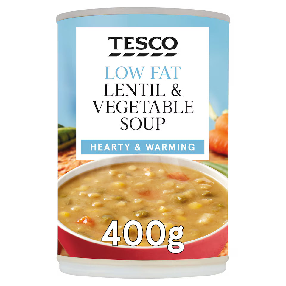 Tesco Low Fat Lentil & Vegetable Soup, 400g