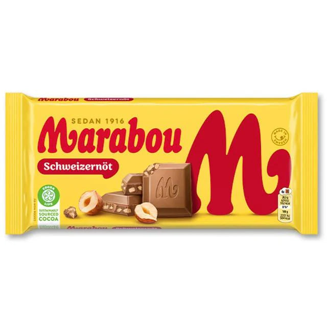 Marabou SchweitzerNot Milk Chocolate with Hazelnuts, 200g