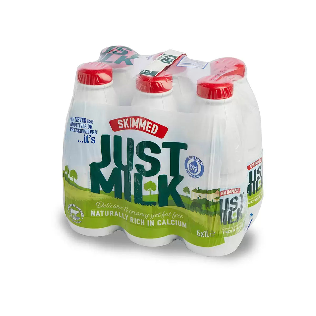 Candia Just Milk UHT Skimmed Milk - 6 x 1L