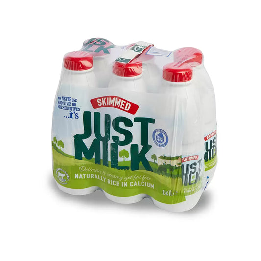 Candia Just Milk UHT Skimmed Milk - 6 x 1L