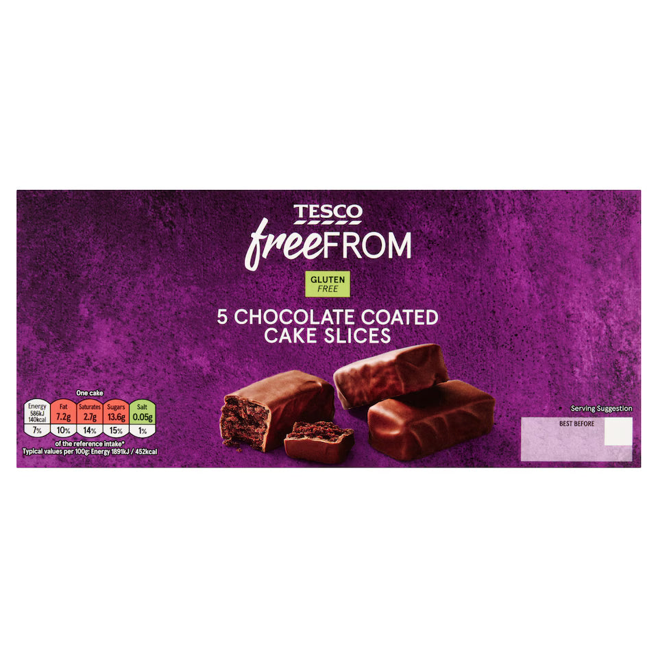 Tesco Free From Chocolate Coated Cake slices