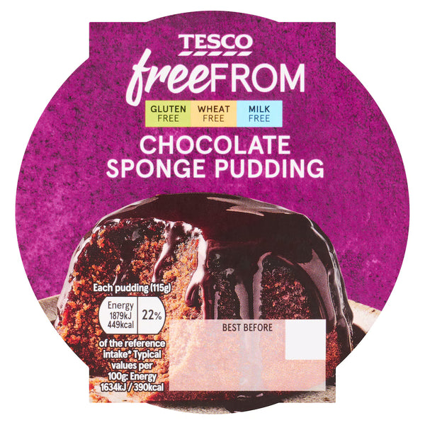 Tesco Free From Chocolate Sponge, 115g