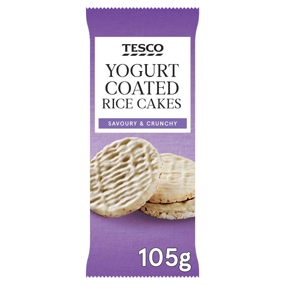 Tesco Yogurt Coated Rice Cakes, 105g