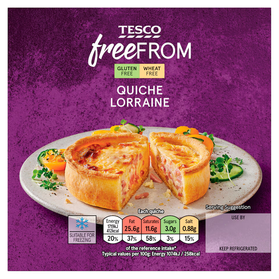 Tesco Free From Quiche Lorraine, 160g