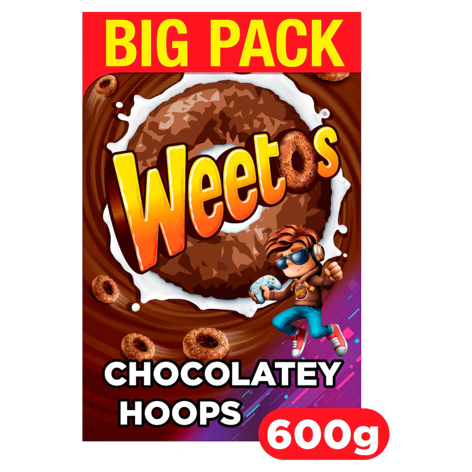 Weetos Chocolatey Hoops Cereal, 600g