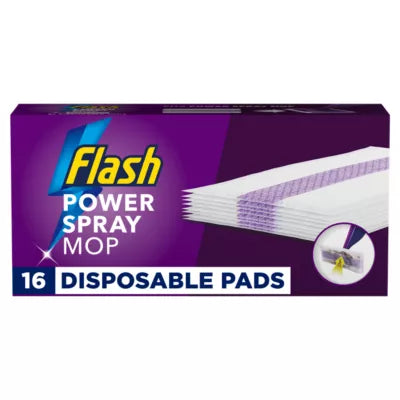 Flash Power Spray Mop Floor Cleaner Disposable Pads, 16 Refills
