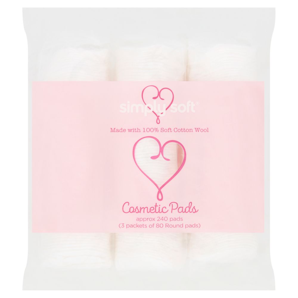 Simply Soft Cosmetic Cotton Wool Pads 240 count