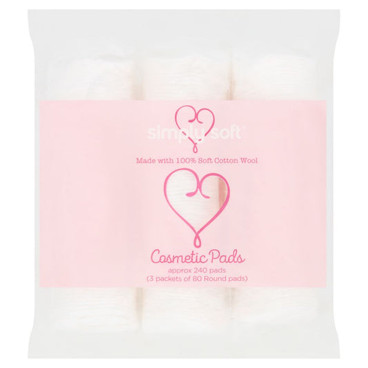 Simply Soft Cosmetic Cotton Wool Pads 240 count
