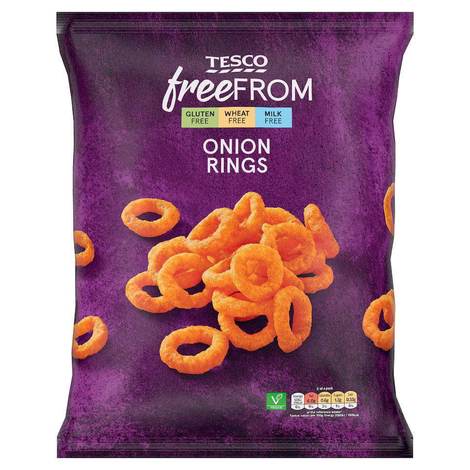 Tesco Free From Onion Rings, 150g