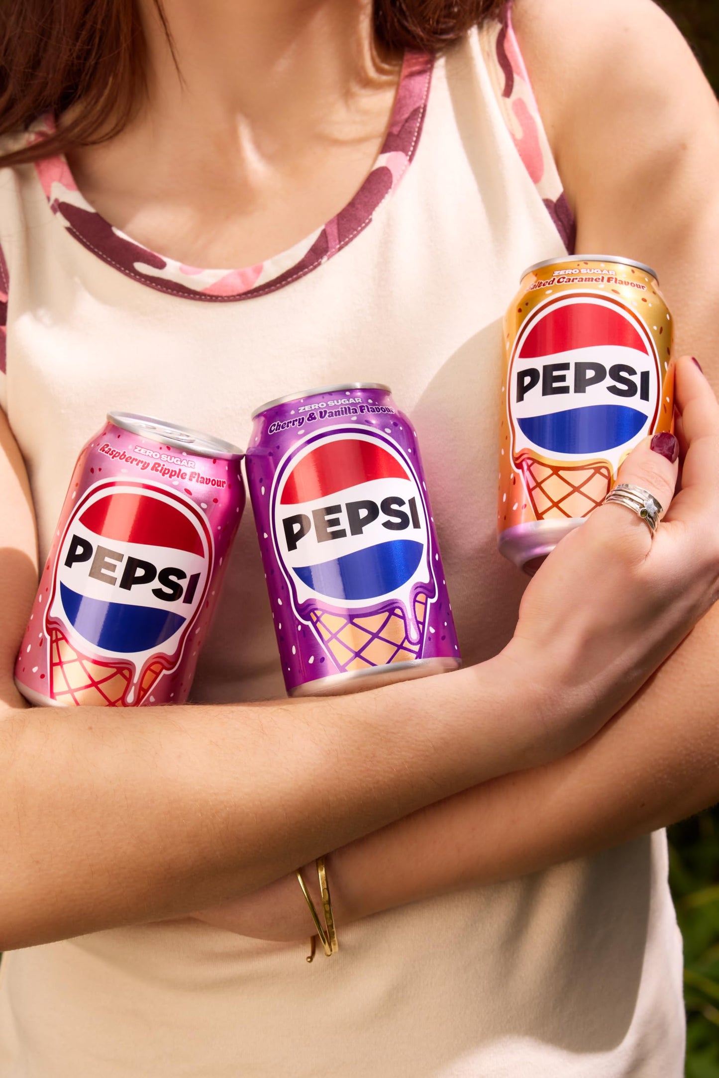 Pepsi Zero Sugar Cherry and Vanilla Ice Cream Flavour 330ml Can (Pack of 8)
