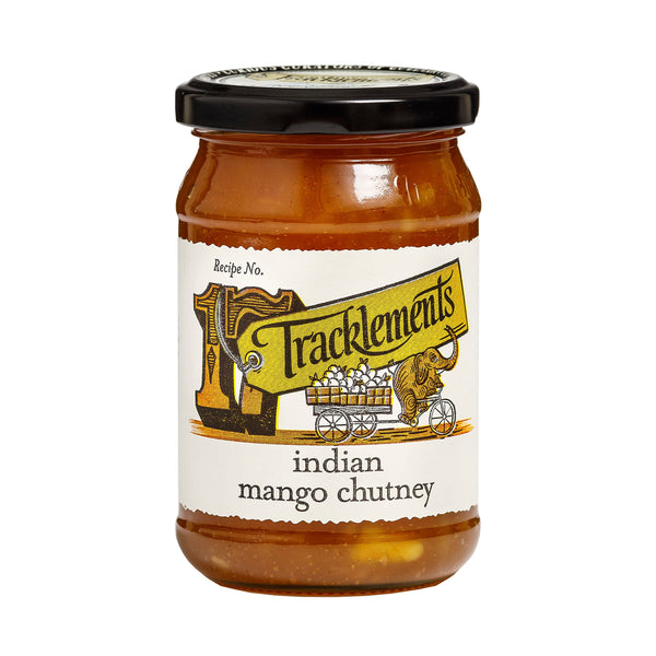 Tracklements Indian Mango Chutney | The Ideal Condiment for Curries and Coronation Chicken or Partnered with Poppadoms or Indian Bread | Gluten Free | Vegetarian Friendly and Vegan Friendly | 335g Jar