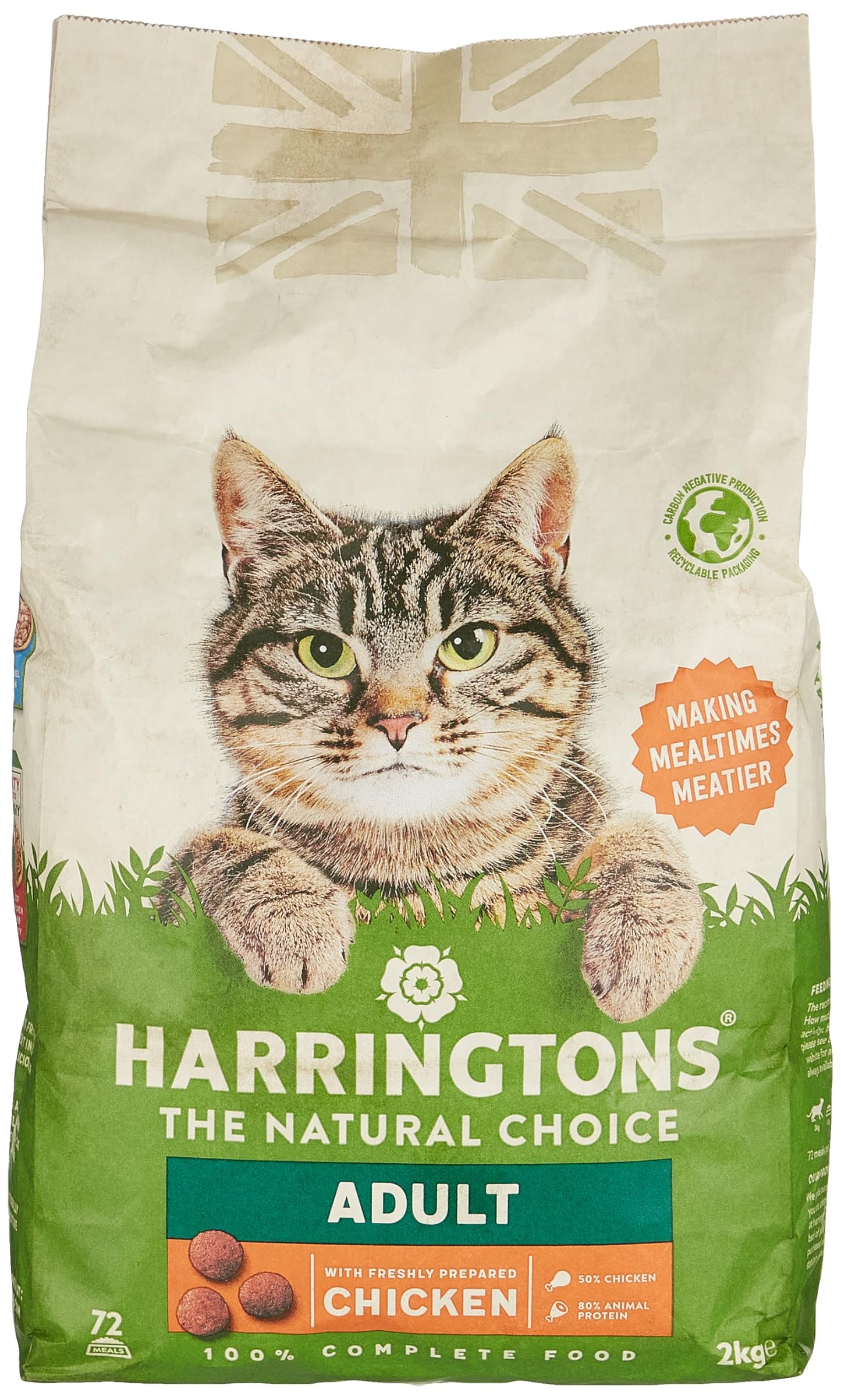 Harringtons Chicken Dry Adult Cat Food, 2kg