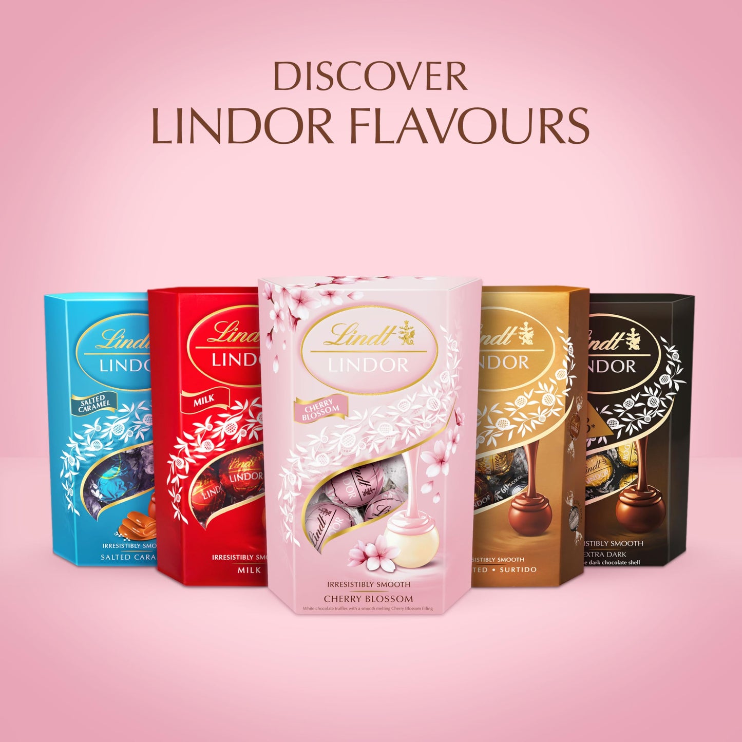 Lindt Lindor Cherry Blossom White Chocolate Truffes Box 200g