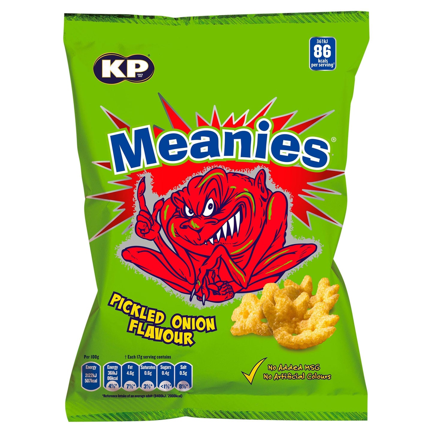 KP Meanies Pickled Onion Flavour, 110g