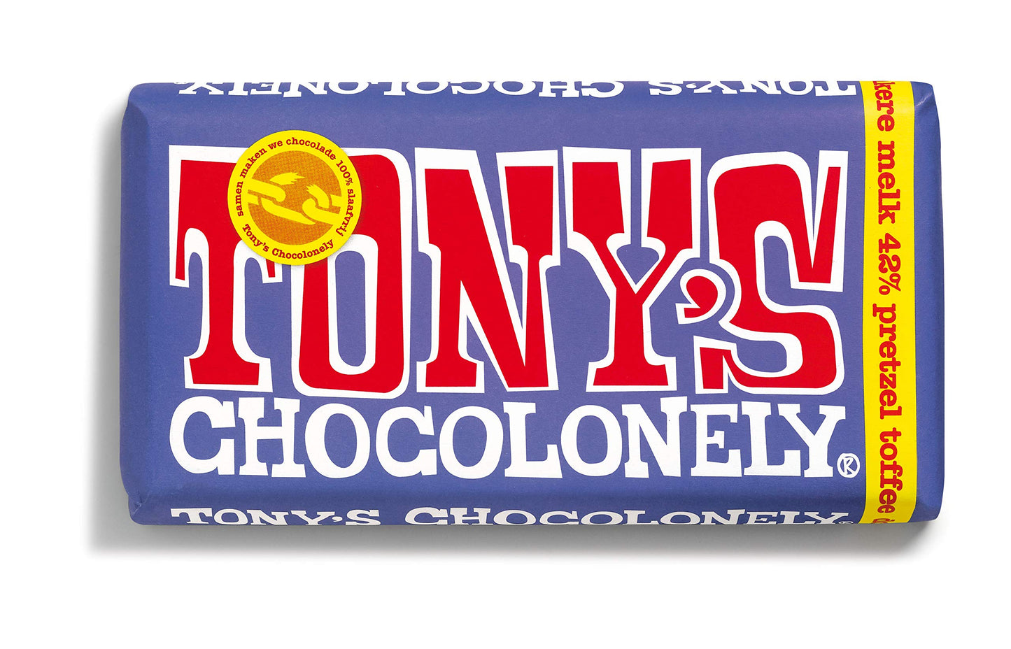 Tony's Chocolonely Dark Milk Chocolate Pretzel Toffee 180g
