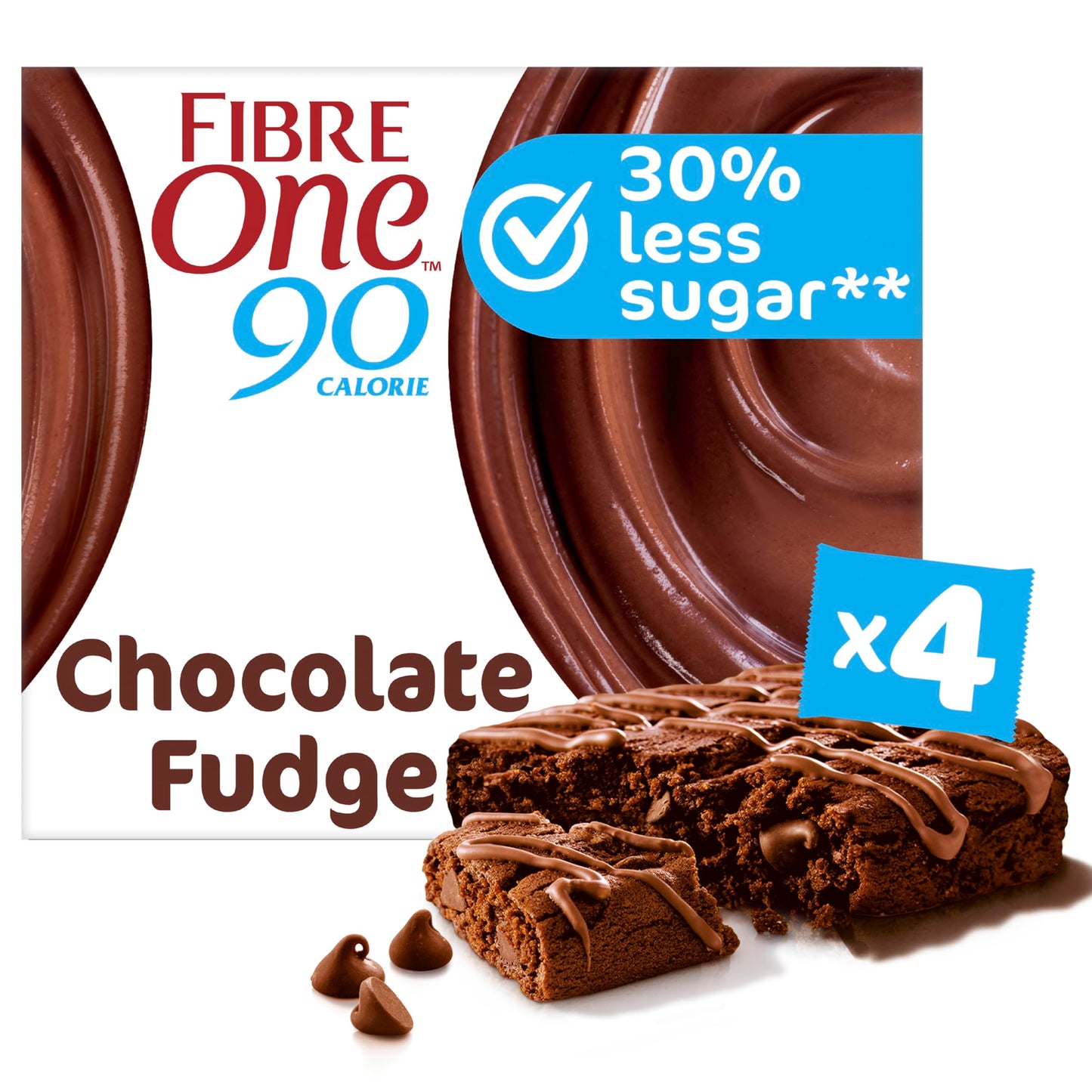 Fibre One 90 Calorie Chocolate Fudge Brownies 4 x 24g