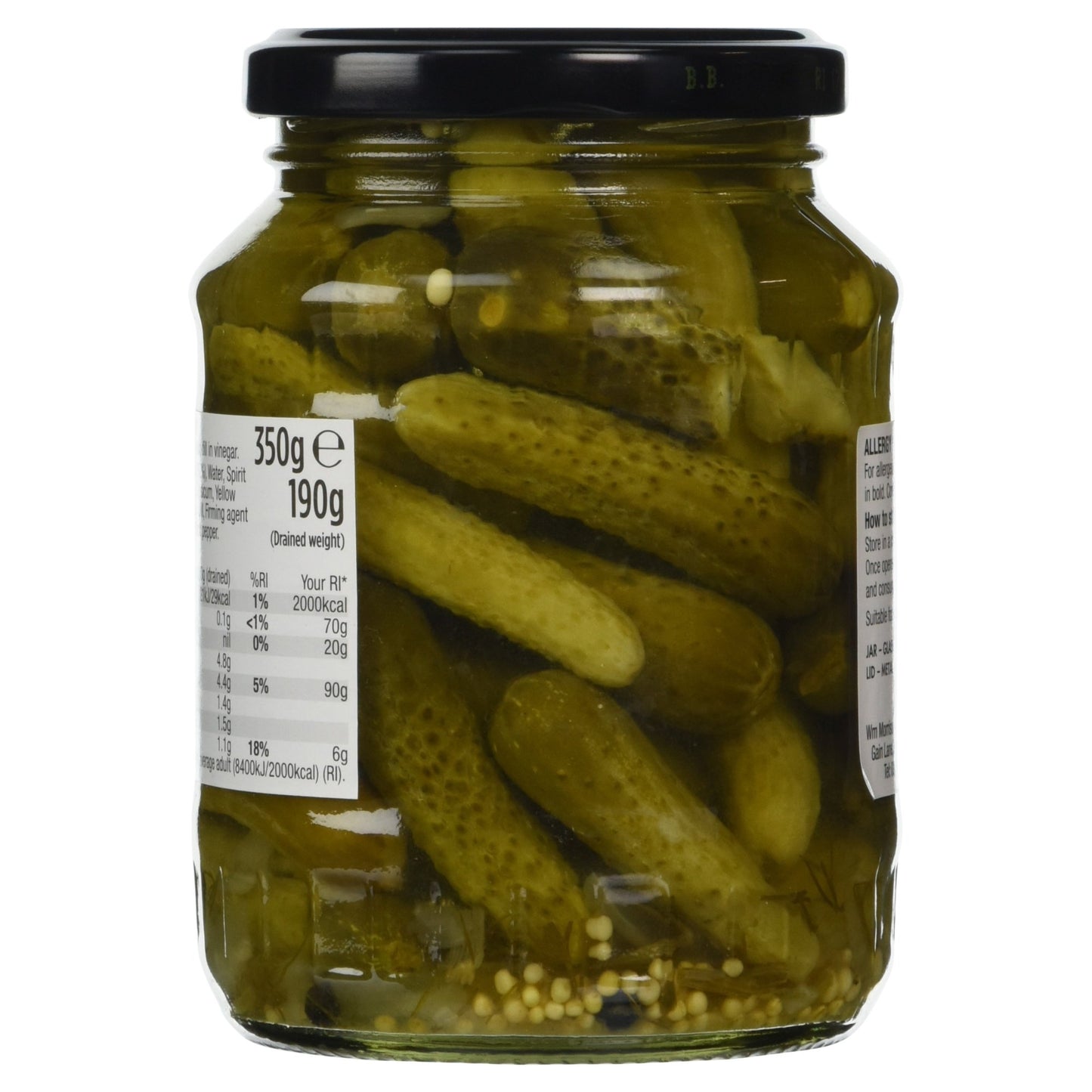 Morrisons Cornichilled: 33 to 38 degreesons With Herbs 350G