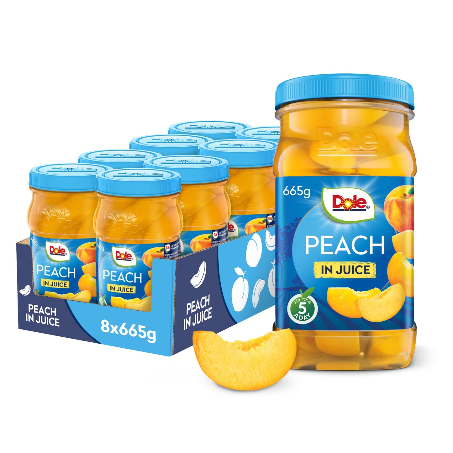 DOLE PEACHES IN JUICE JAR 8X665G