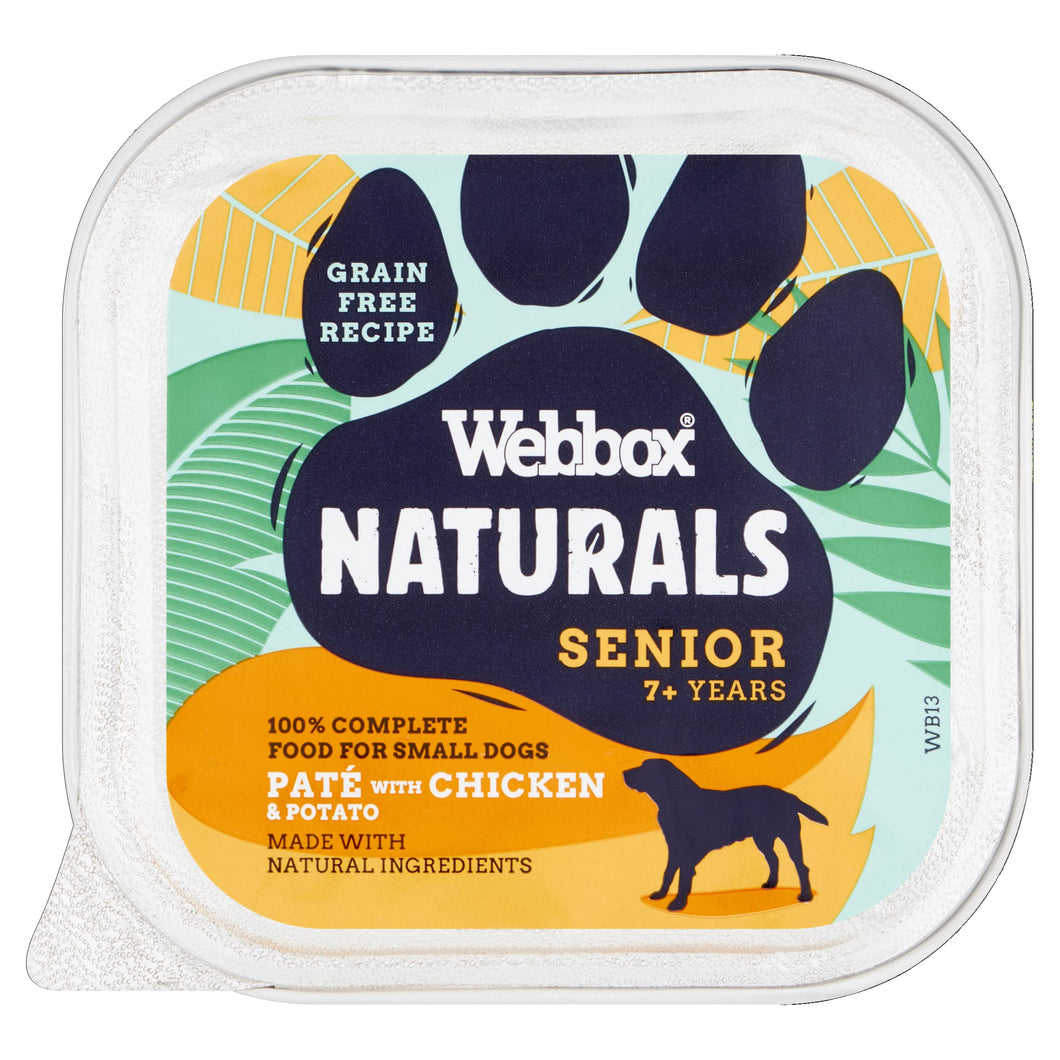 Webbox Naturals Chicken & Potato Pate Senior Wet Dog Food, 150g