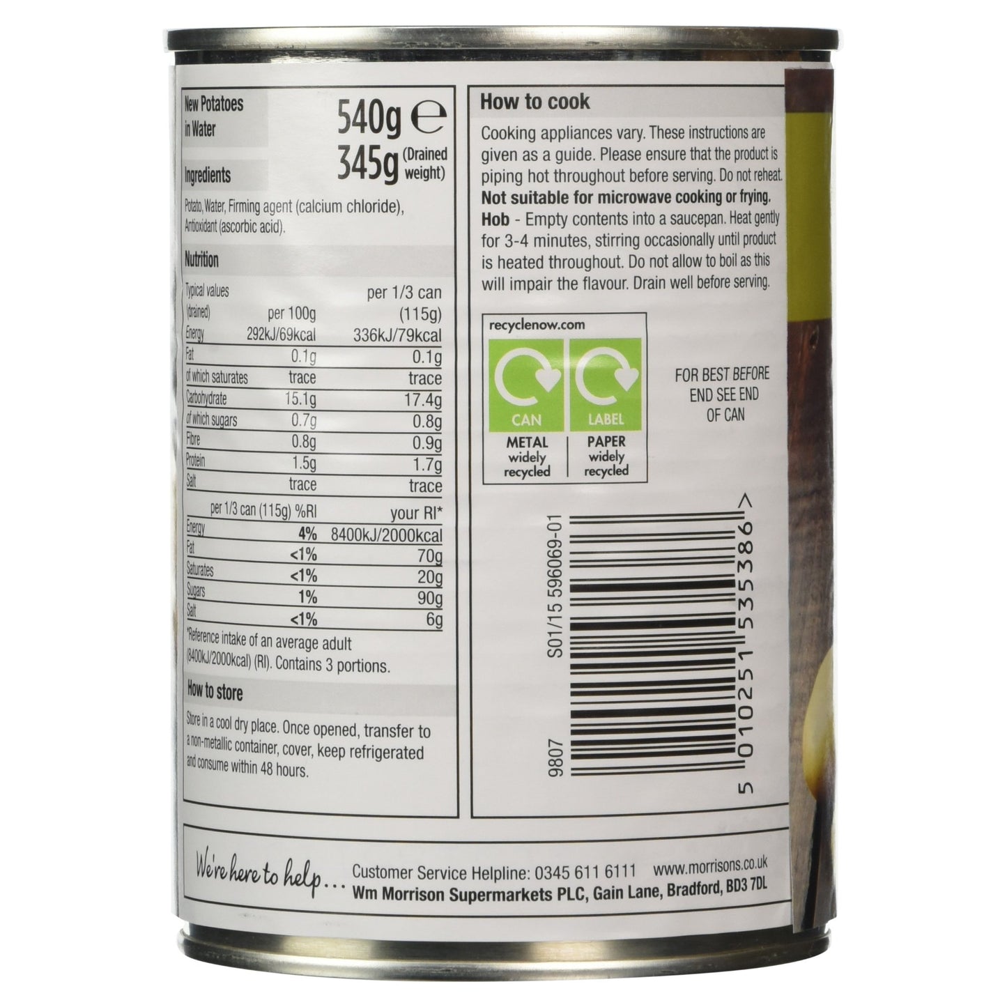 Morrisons New Potatoes, 540g