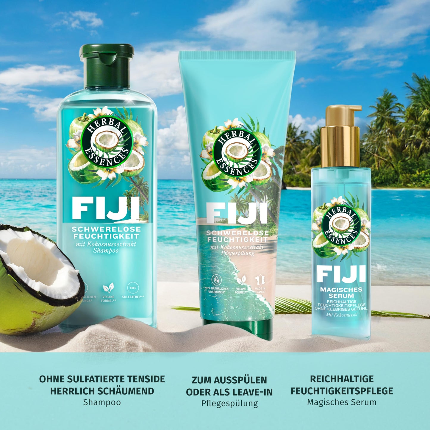 Herbal Essences Fiji Conditioner for Weightless Moisture 250 ml with Coconut Extract