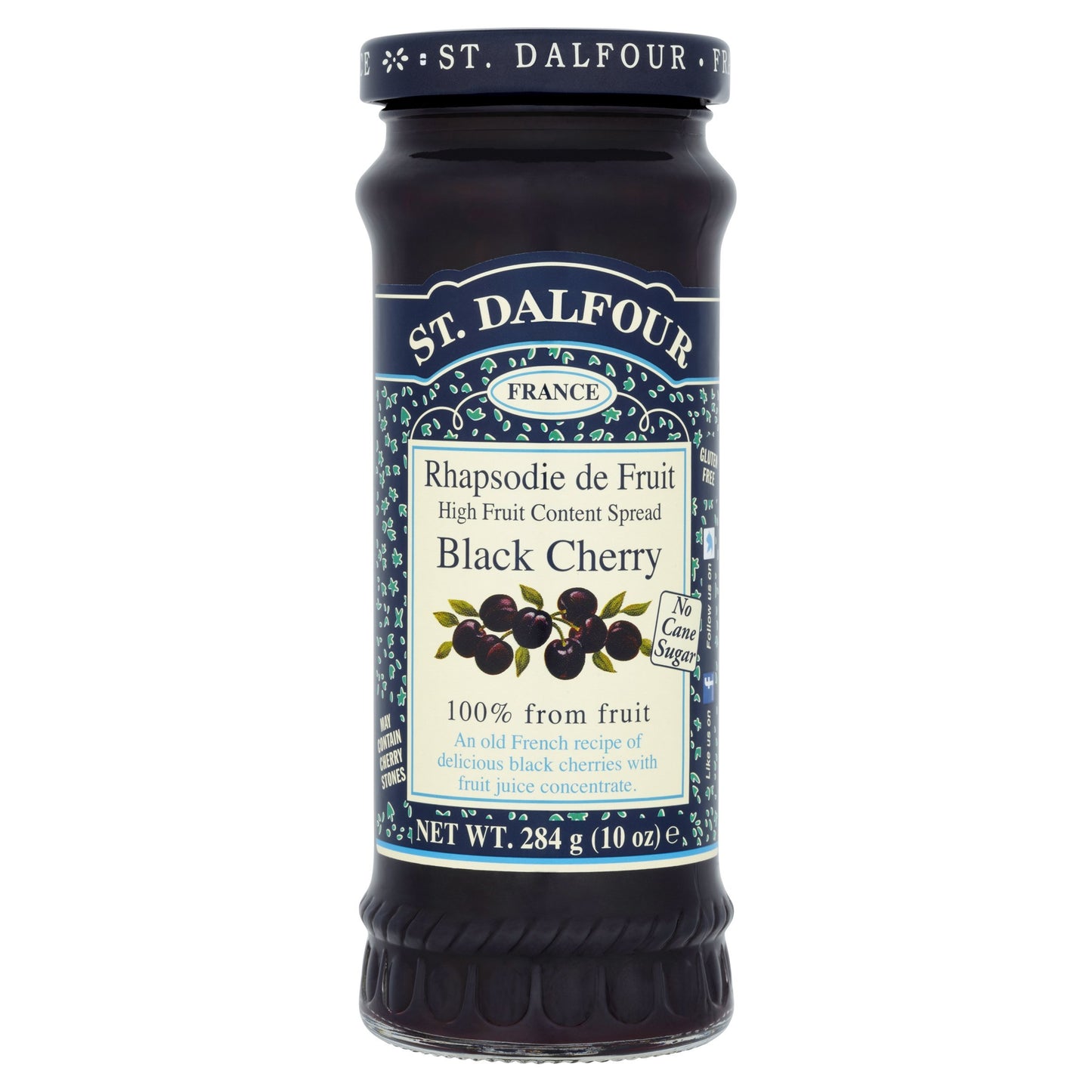 St Dalfour Black Cherry Fruit Spread, 284 g