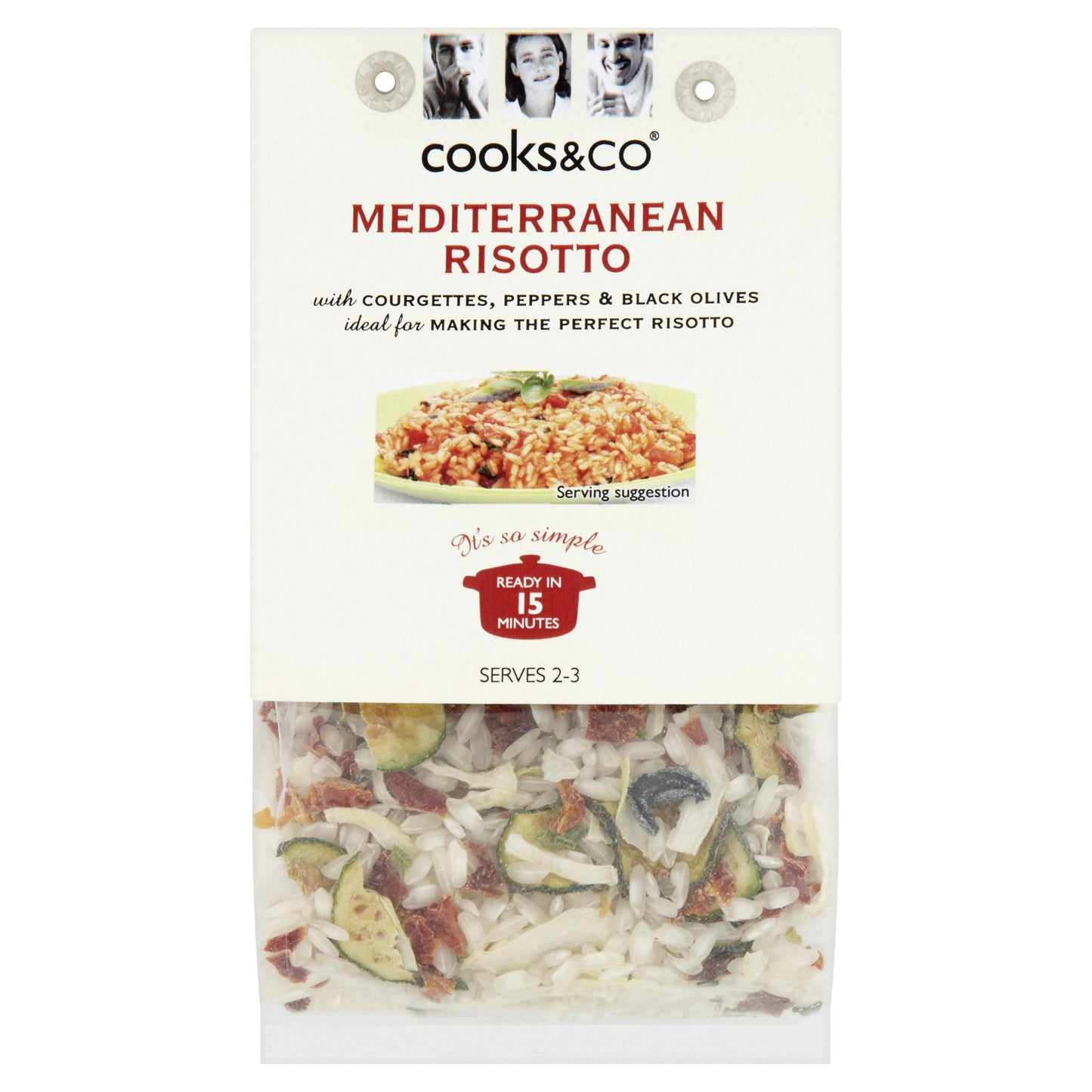 Cooks & Co Mediterranean Risotto with Courgettes, Peppers and Black Olives 190g