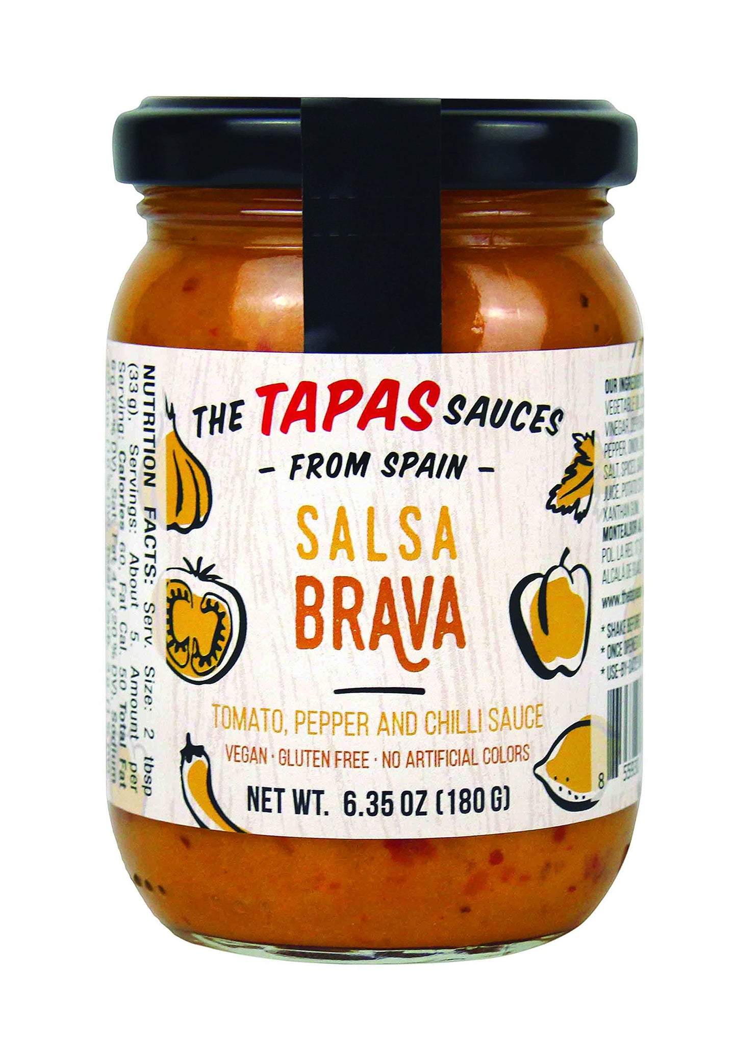 The Tapas Sauce - Salsa Brava - Tomato, Pepper and Chilli Sauce ( 180 g)