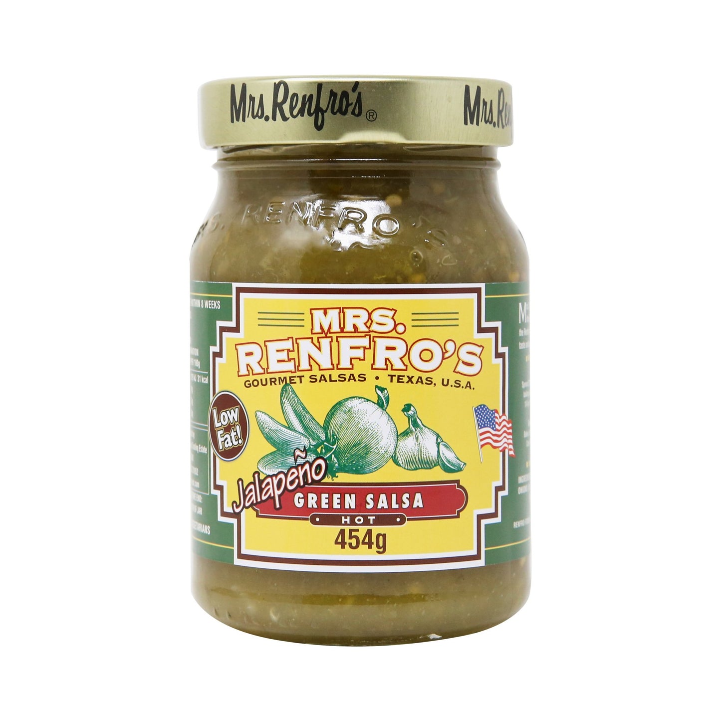 Mrs. Renfro's Jalapeno Green Salsa Hot, 454g