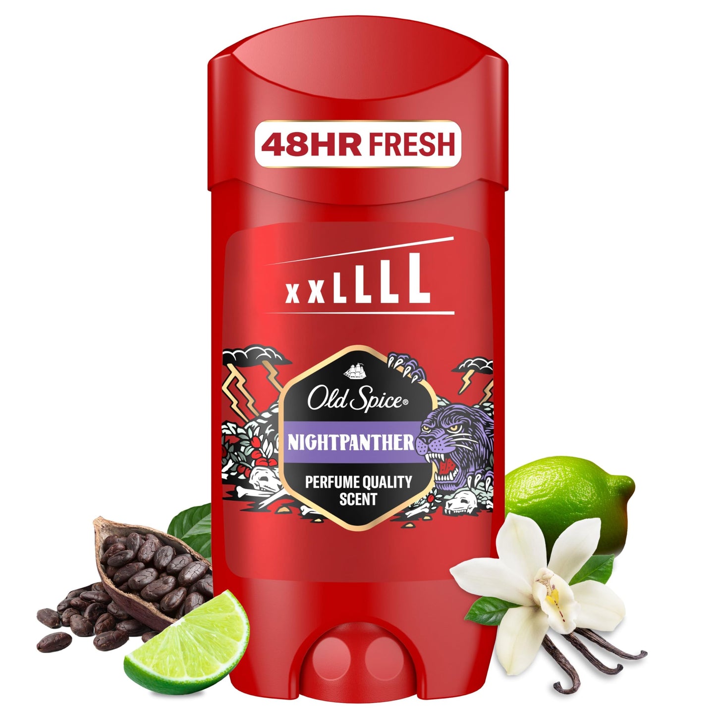 Old Spice Night Panther Men's Deodorant Stick 85ml, 24/7 Fressshhh With Daily Use, Long Lasting Perfume Quality Scent, Odour Protection, 0 percent Aluminium Salts, Invisible On Black & White
