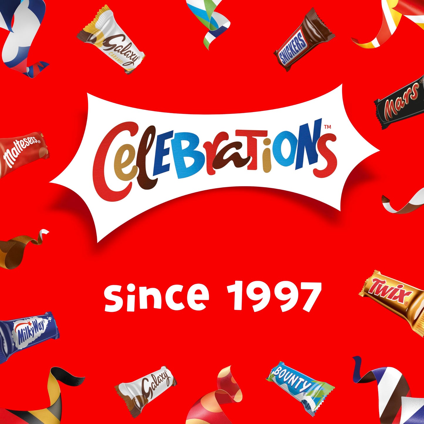 Celebrations Chocolate Centerpiece 340g - Assorted Mini Chocolate Bars & Biscuits Selection Box, Milk Chocolate Sweets Variety Pack, Chocolate Snacks, Sharing Box, Hamper Filler, Teacher's Gifts