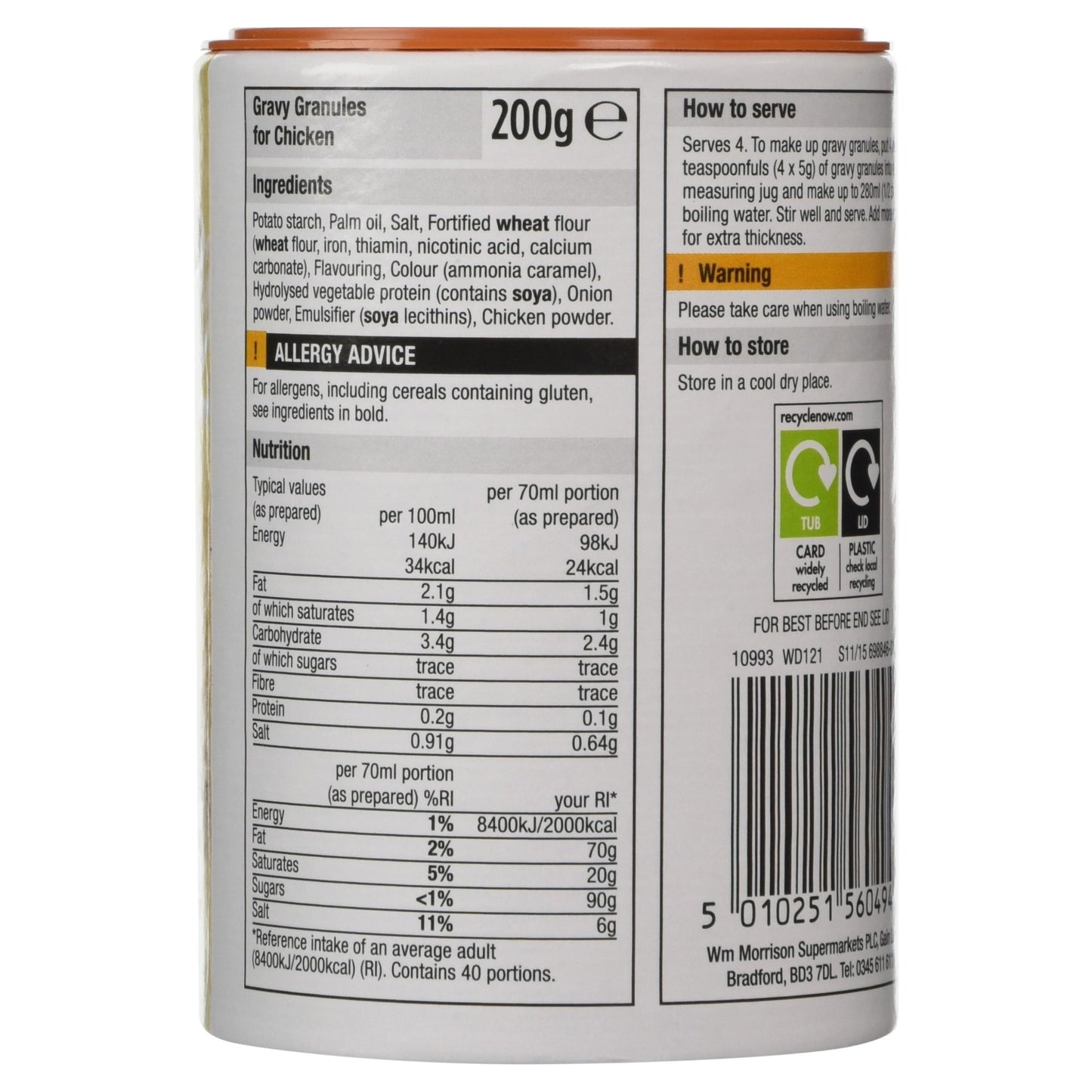 Morrisons Chicken Gravy Granules, 200g