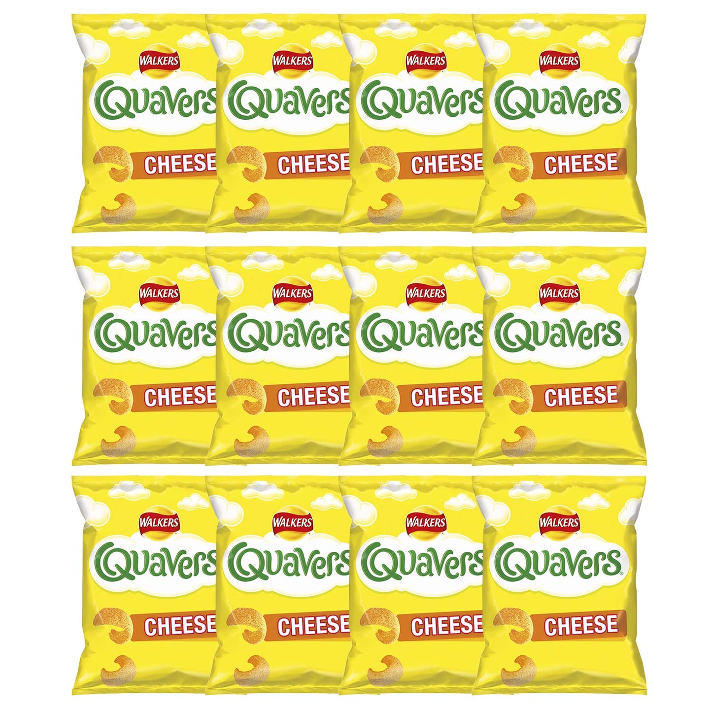 Walkers Quavers Cheese Snacks, 12 x 16 g
