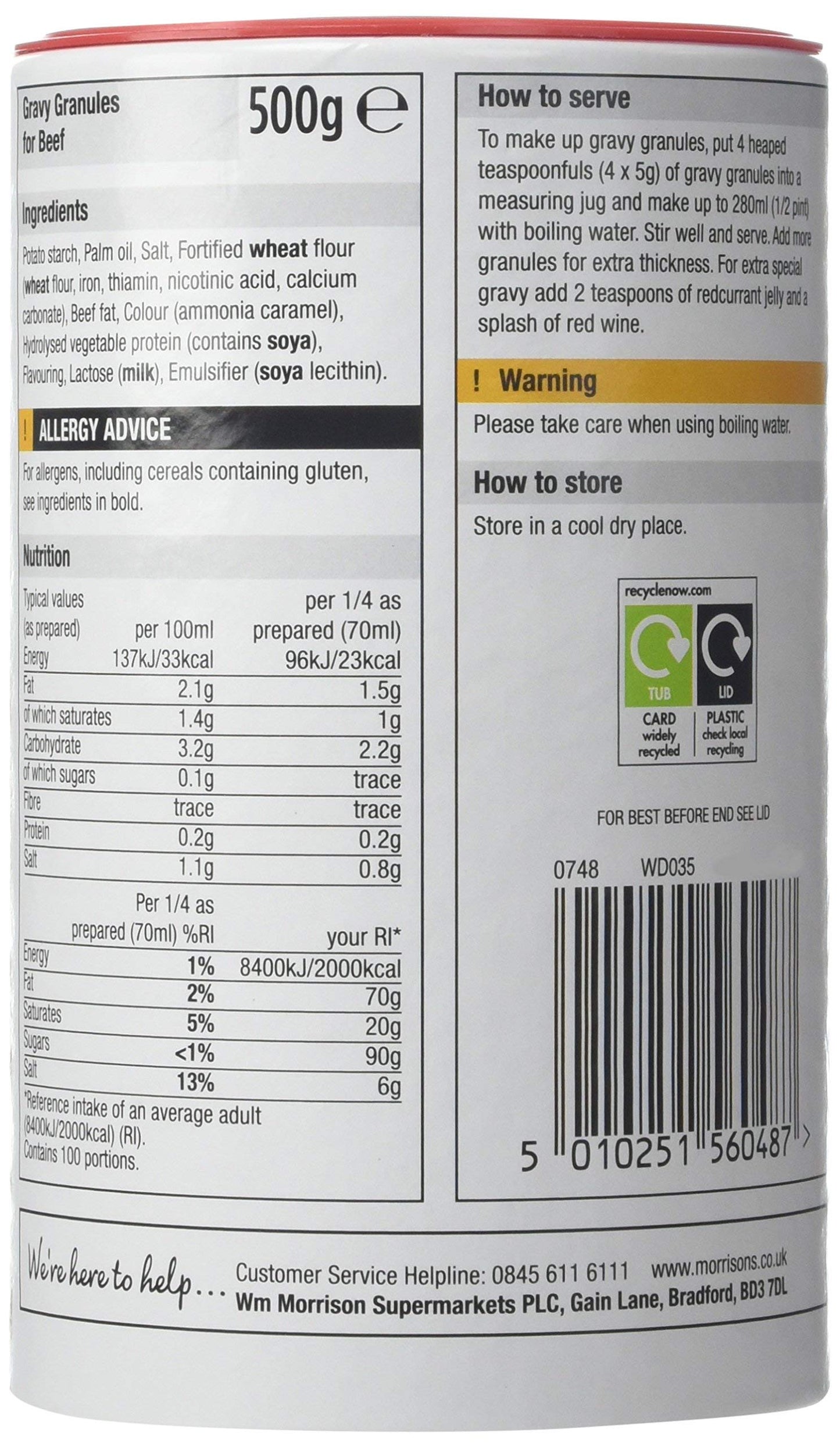 Morrisons Gravy Granules for Beef 500g