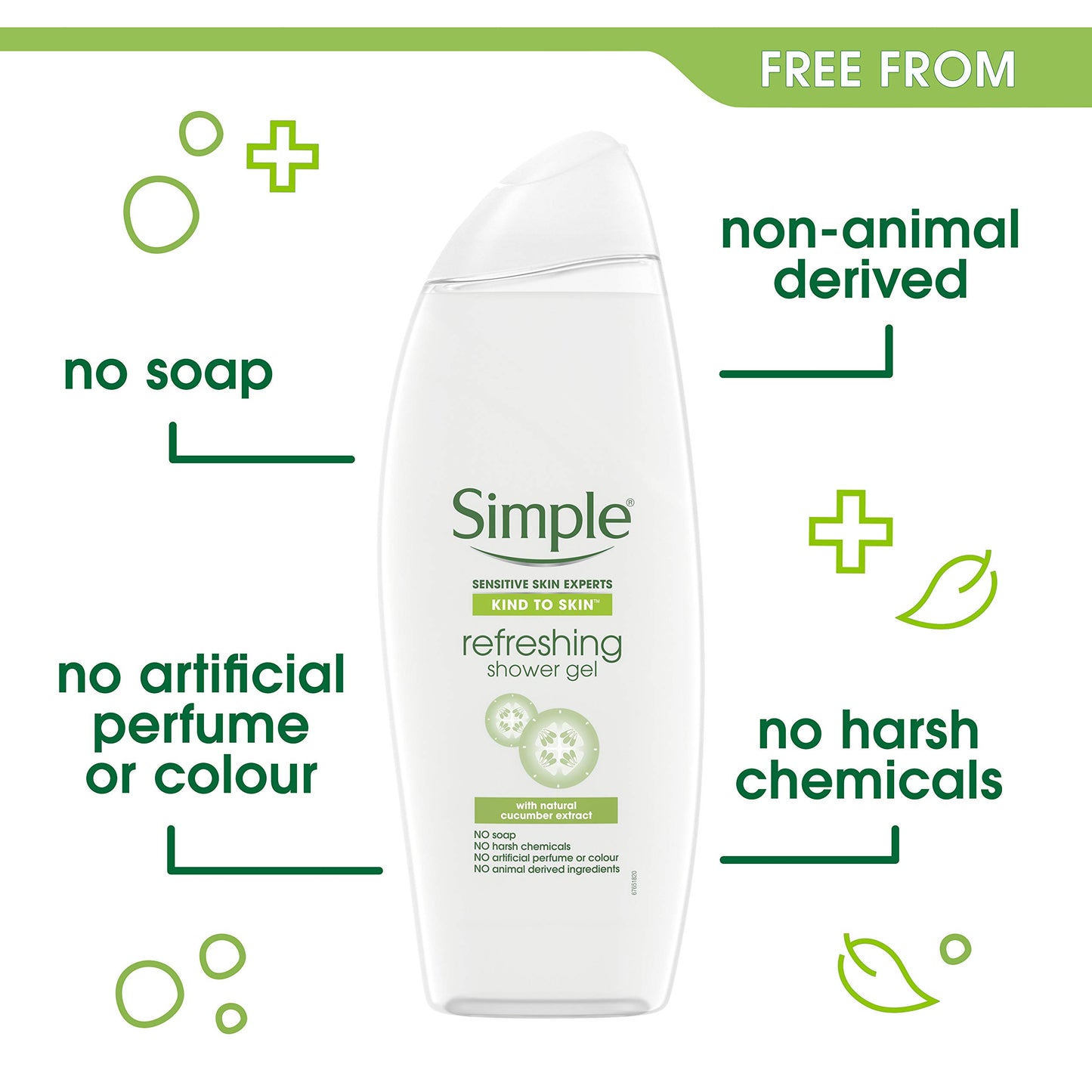Simple Kind to Skin Shower Gel Refreshing 500 ml