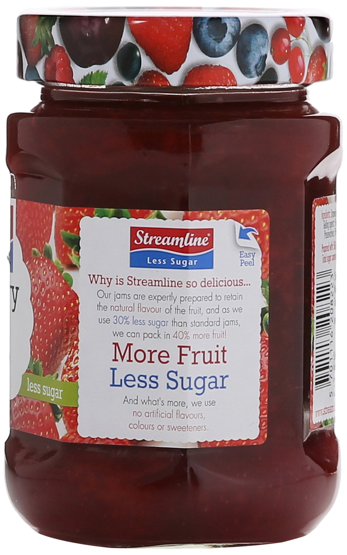 Streamline Less Sugar Strawberry Jam, 340g