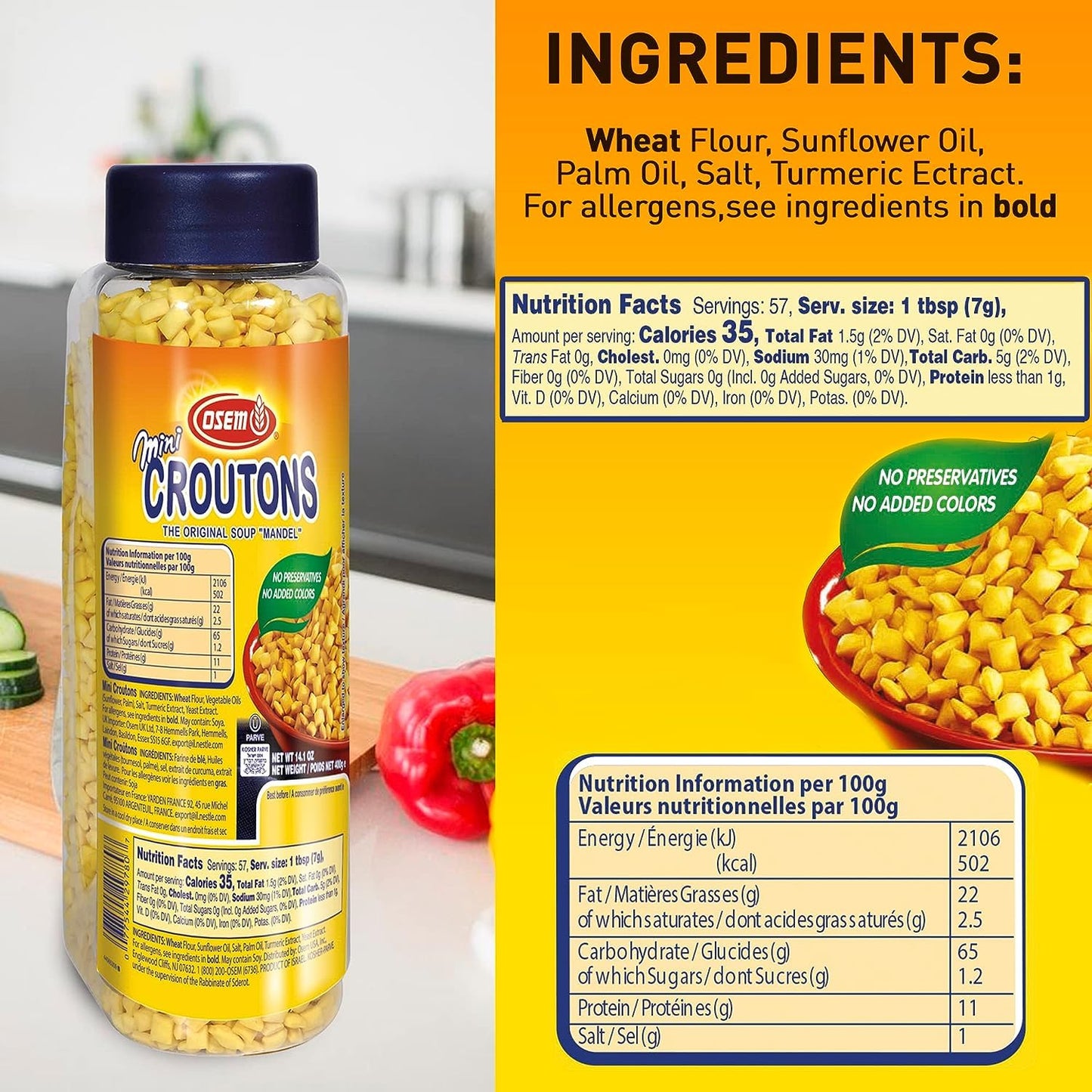 Osem Bottled Mini Croutons 400g