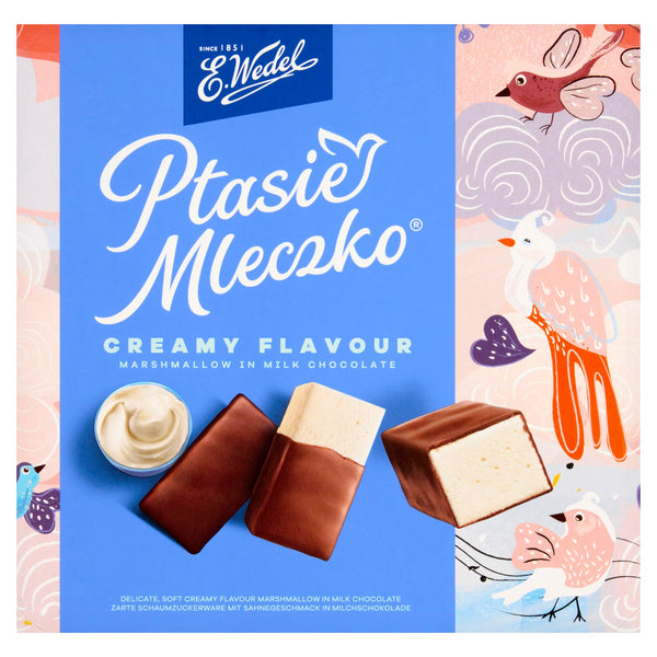 E.Wedel Ptasie Mleczko Creamy Flavour Marshmallow in Milk Chocolate 340g