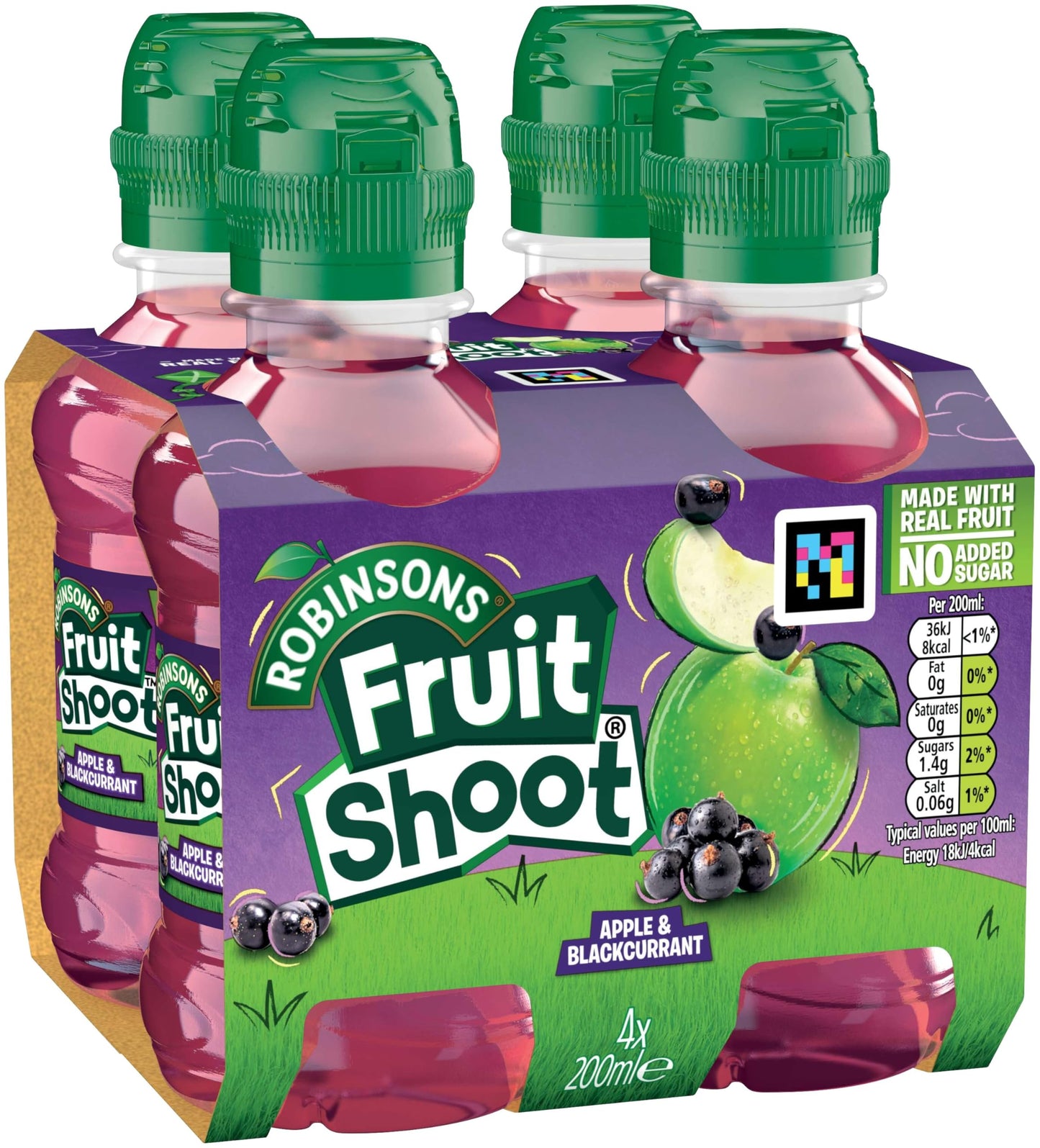 Fruit Shoot Apple and Blackcurrant, 4 x 200ml