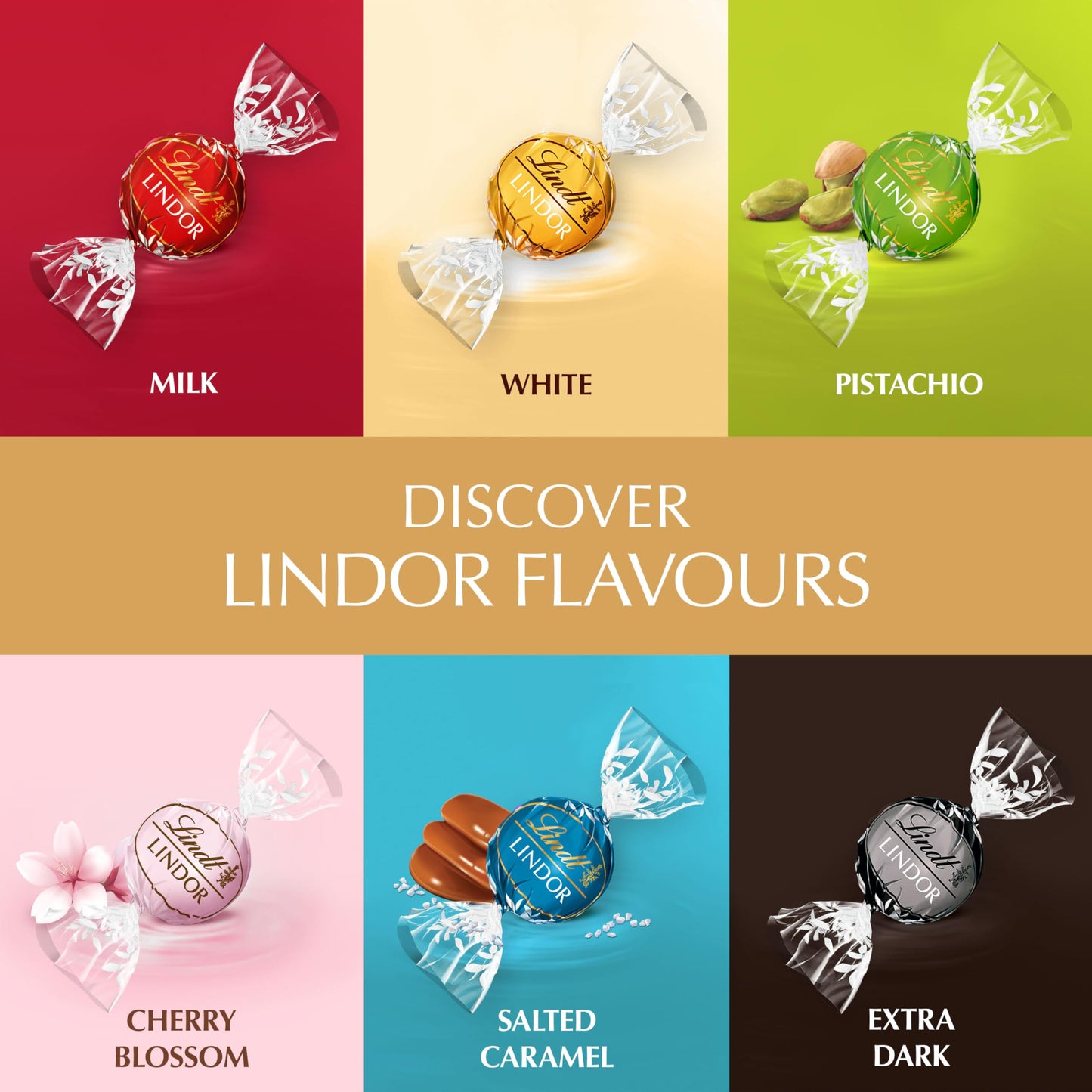Lindt Lindor Cherry Blossom White Chocolate Truffes Box 200g