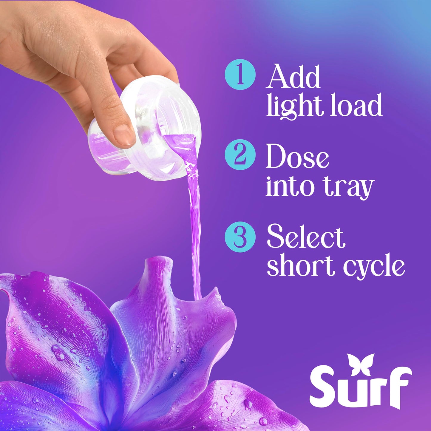 Surf Magnifi-Scent Quick Wash Twilight Bloom, 31 Washes (837 ml) - Laundry Detergent Washing Liquid, Fast & Fabulous Fragrance, Ideal for Short Cycles