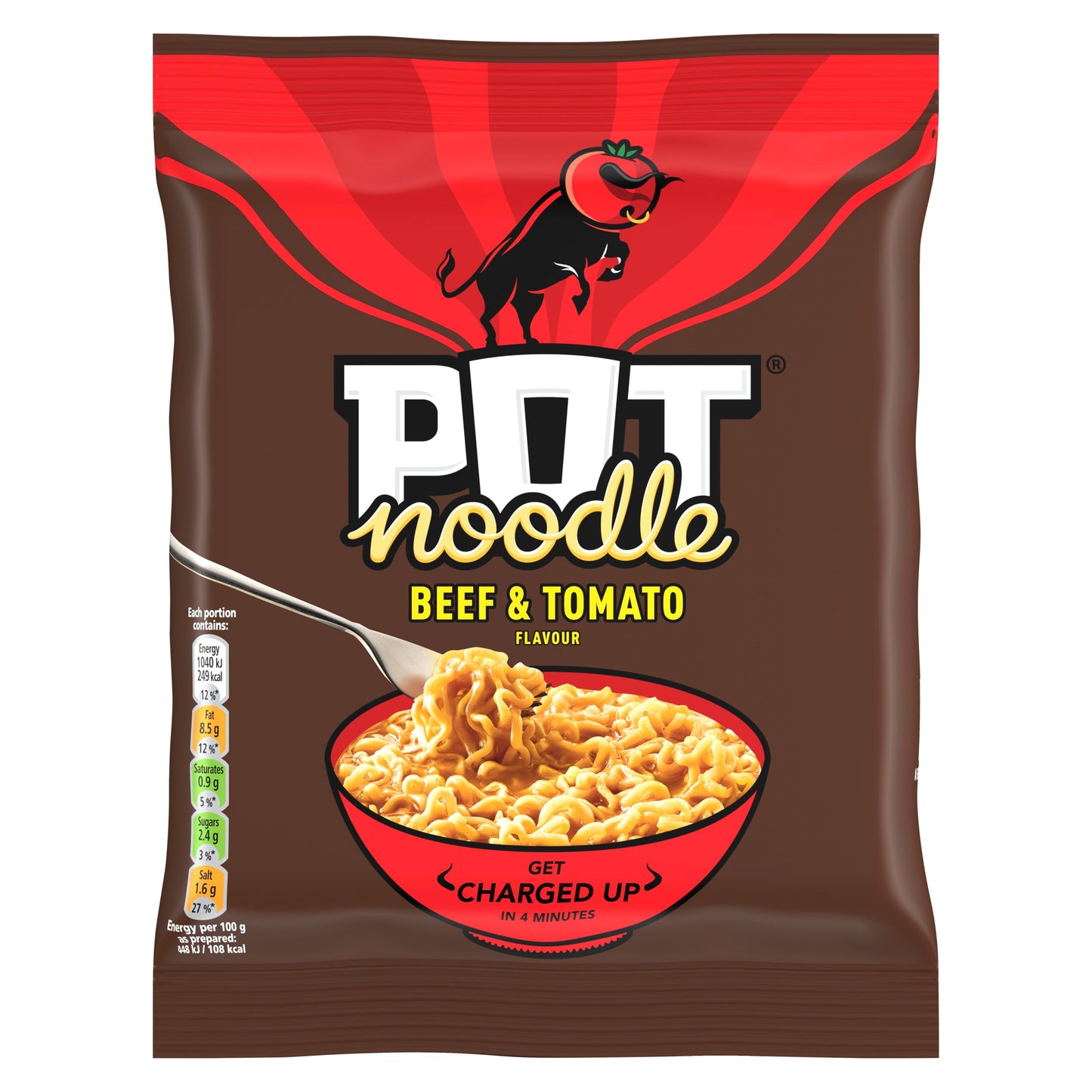 Pot Noodle Beef & Tomato Instant Noodles Block 114 g