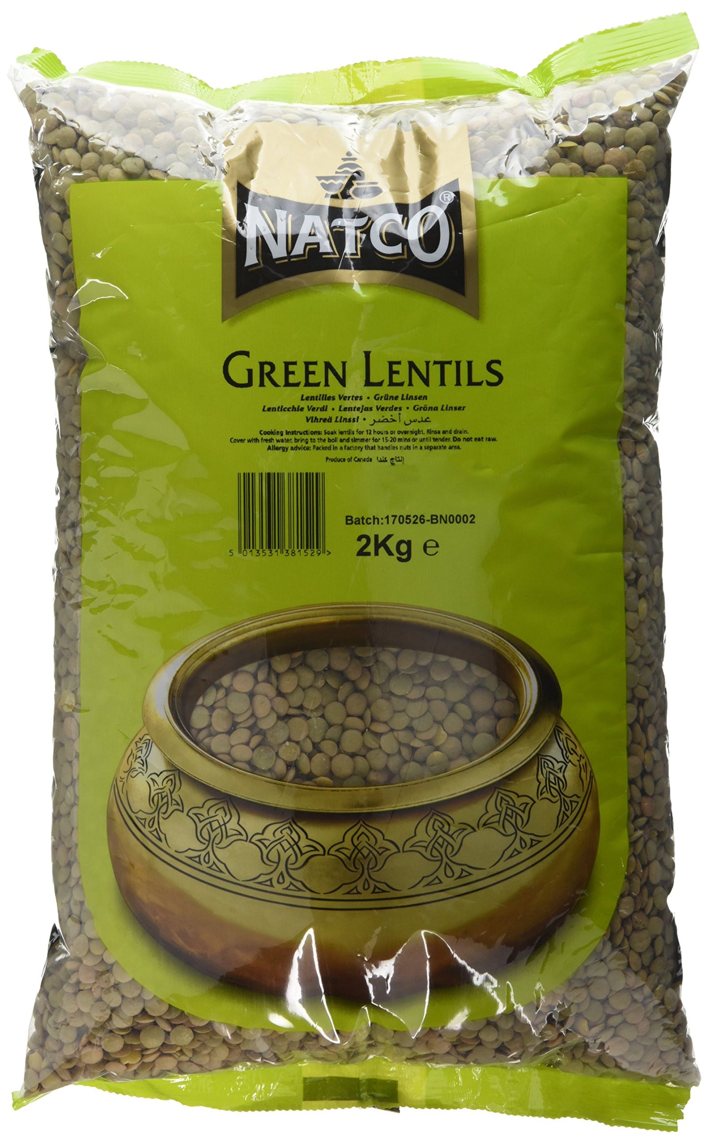 Natco Green Lentils 2 kg