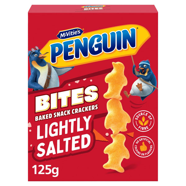 McVitie's Penguin Bites Baked Snack Crackers Lightly Salted 125g