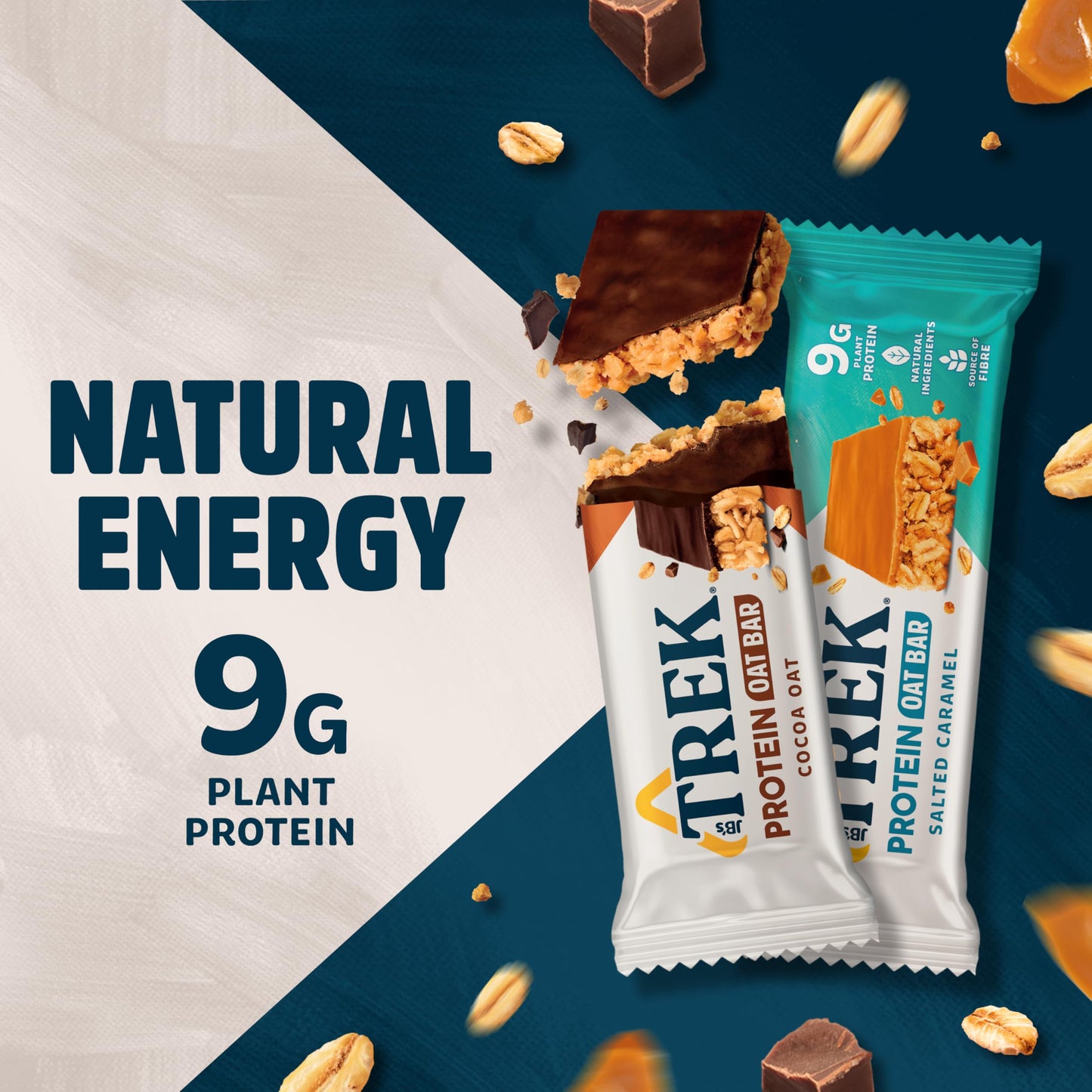 JB's TREK Protein Flapjack White Choc Raspberry 3x50g Plant-Based Protein