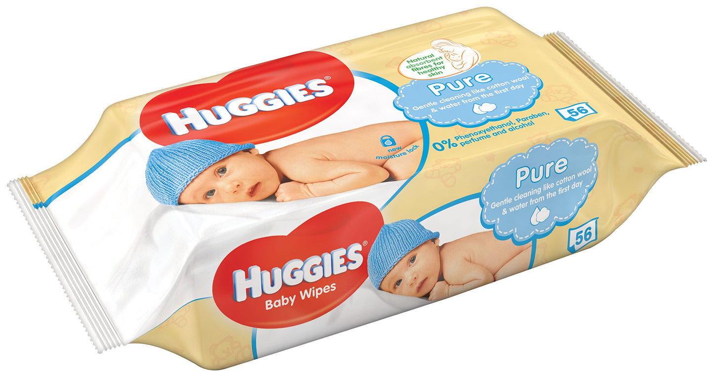 HUGGIES Pure Baby Wipes - 56