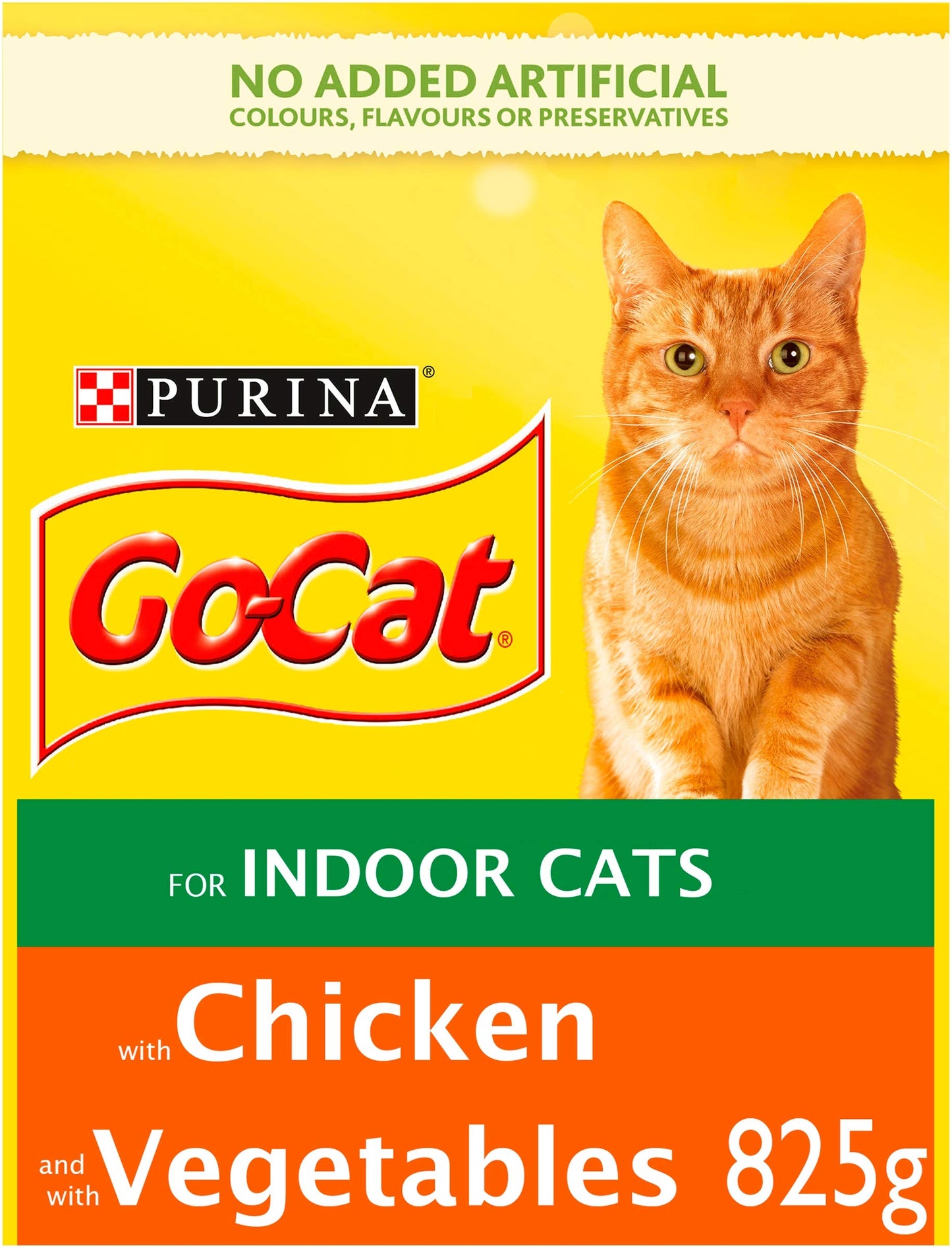 Go-Cat for Indoor Cats with Chicken & Garden Greens 825g