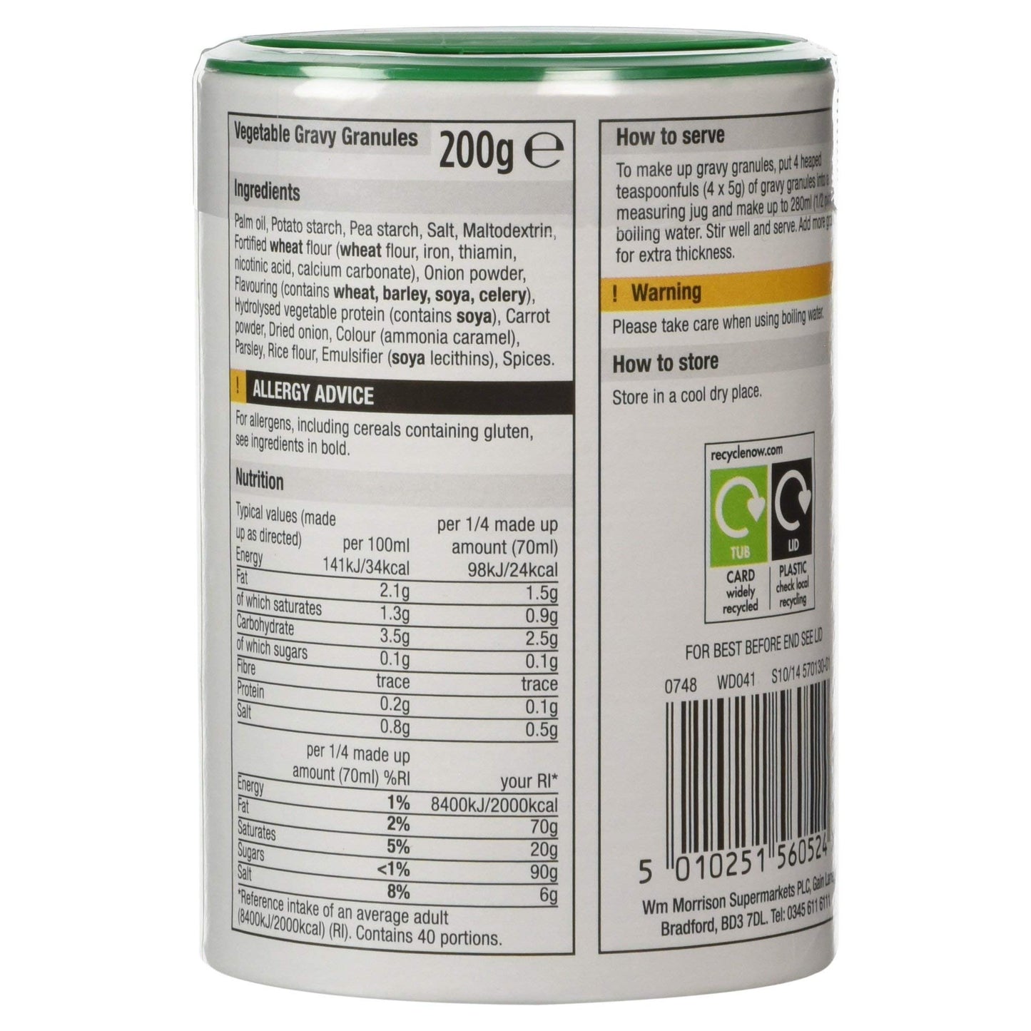Morrisons Vegetable Gravy Granules 200g