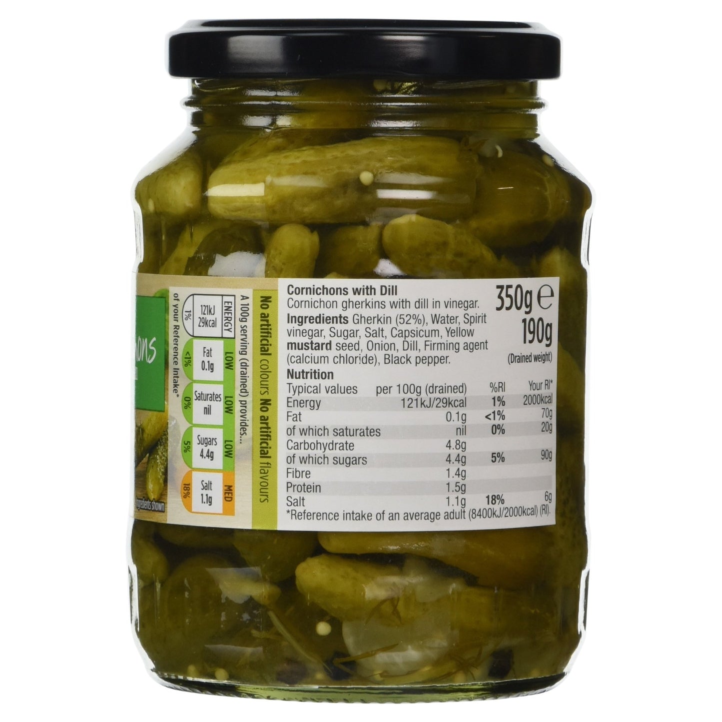 Morrisons Cornichilled: 33 to 38 degreesons With Herbs 350G